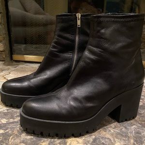 Zara Chunky Heel Ankle Boots
